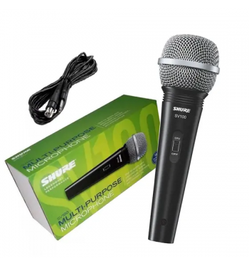 MICROFONE PROFISSIONAL SHURE SV100 COM CABO